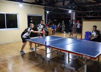 Laga Pertandingan Persahabatan Tenis Meja di Sangasanga