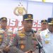 Kapolri Jenderal Listyo Sigit Prabowo saat memberikan sambutan dalam kunjungan kerja di Samarinda, Kalimantan Timur, Sabtu (17/5/2025).