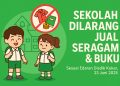 Ilustrasi larangan jual seragam dan buku di sekolah sesuai edaran Disdik Kukar 23 Juni 2025
