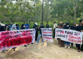 GPMB dan KNPI dampingi aksi damai pekerja Pokphand di Muara Badak menolak upah murah