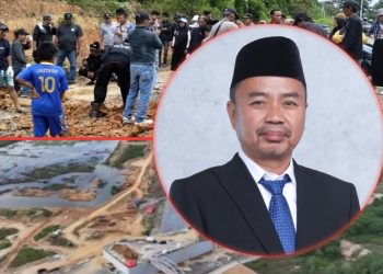 Baharuddin Demmu saat menanggapi konflik lahan Bendungan Marangkayu