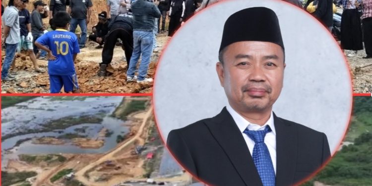 Baharuddin Demmu saat menanggapi konflik lahan Bendungan Marangkayu