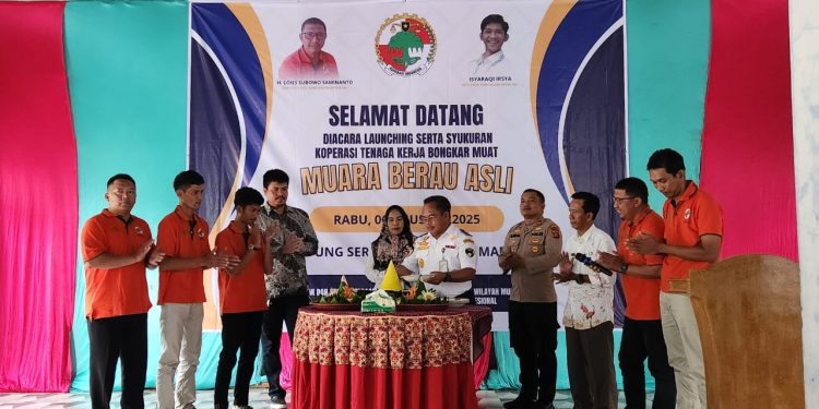 Launching Koperasi TKBM Muara Berau Asli di Marangkayu pada 6 Agustus 2025