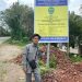 Papan informasi dan kondisi proyek Rp10 miliar di Muara Badak