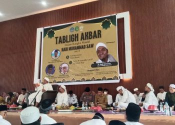 Suasana umum Tabligh Akbar Maulid Nabi di Muara Badak 8 September 2025